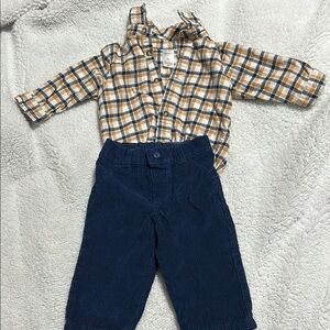 Carter's Plaid Shirt and Corduroy Pants Set